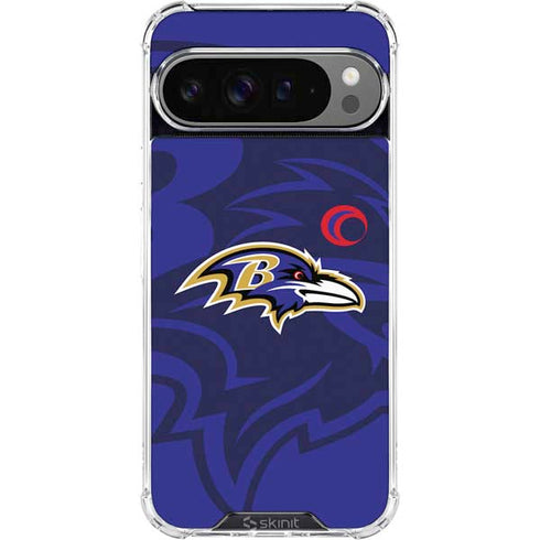NFL Baltimore Ravens Double Vision Google Pixel 10 Pro XL Clear Case